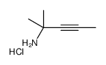 2-Methyl-3-pentyn-2-aminium chloride Structure