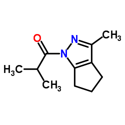 Cyclopentapyrazole, 1,4,5,6-tetrahydro-3-methyl-1-(2-methyl-1-oxopropyl)- (9CI) structure