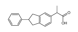 2-(2-phenyl-2,3-dihydro-1H-inden-5-yl)propanoic acid Structure