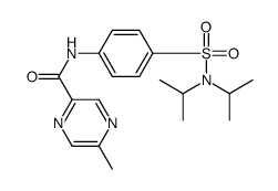Pyrazinecarboxamide, N-[4-[[bis(1-methylethyl)amino]sulfonyl]phenyl]-5-methyl- (9CI) structure