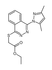 Acetic acid, [[4-(3,5-dimethyl-1H-pyrazol-1-yl)-1-phthalazinyl]thio]-, ethyl ester (9CI) structure