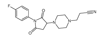 1-Piperazinepropanenitrile,4-[1-(4-fluorophenyl)-2,5-dioxo-3-pyrrolidinyl]-(9CI) Structure