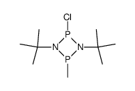 1,3-di-tert-butyl-2-chloro-4-methyl-cyclodiphophazane结构式