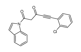 5-(2-chlorophenyl)-1-indol-1-ylpent-4-yne-1,3-dione结构式
