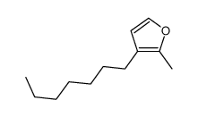 3-heptyl-2-methylfuran结构式