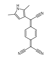 2-{4-[Cyano-(2,5-dimethyl-1H-pyrrol-3-yl)-methylene]-cyclohexa-2,5-dienylidene}-malononitrile结构式