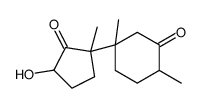 5-(3-hydroxy-1-methyl-2-oxocyclopentyl)-2,5-dimethylcyclohexan-1-one结构式