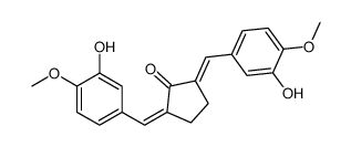 2,5-bis[(3-hydroxy-4-methoxyphenyl)methylidene]cyclopentan-1-one Structure