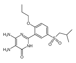 5,6-diamino-2-[5-(2-methyl-propane-1-sulfonyl)-2-propoxy-phenyl]-3H-pyrimidin-4-one Structure