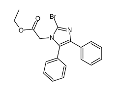 ethyl 2-(2-bromo-4,5-diphenylimidazol-1-yl)acetate结构式