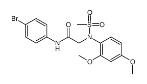 N-(4-bromophenyl)-2-(2,4-dimethoxy-N-methylsulfonylanilino)acetamide Structure