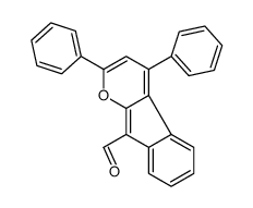 2,4-diphenylindeno[2,3-b]pyran-9-carbaldehyde结构式