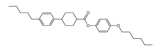 4-(4-Pentyl-phenyl)-cyclohexanecarboxylic acid 4-hexyloxy-phenyl ester结构式