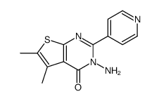 3-amino-5,6-dimethyl-2-pyridin-4-ylthieno[2,3-d]pyrimidin-4-one结构式