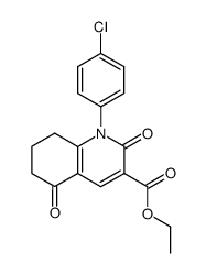 1-(4-chloro-phenyl)-2,5-dioxo-1,2,5,6,7,8-hexahydro-quinoline-3-carboxylic acid ethyl ester结构式