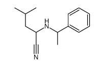 4-methyl-2-(1-phenylethylamino)pentanenitrile Structure