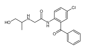 N-(2-Benzoyl-4-chloro-phenyl)-2-(2-hydroxy-1-methyl-ethylamino)-acetamide结构式