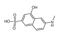 4-羟基-6-甲胺基-2-萘磺酸结构式