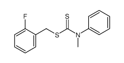 (2-fluorophenyl)methyl N-methyl-N-phenylcarbamodithioate结构式