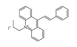 9-(2-phenylethenyl)-10-propylacridin-10-ium,iodide Structure