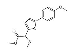 [5-(4-methoxy-phenyl)-thiophen-2-yl]-methylsulfanyl-acetic acid methyl ester Structure