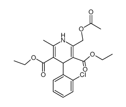 2-Acetoxymethyl-6-methyl-4-(2'-chlorophenyl)-1,4-dihydropyridine-3,5-dicarboxylic acid diethyl ester Structure