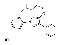 3-(1,4-diphenylpyrazol-3-yl)oxy-N-methylpropan-1-amine,hydrochloride结构式