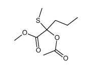 2-Acetyloxy-2-(methylthio)pentanoic acid methyl ester picture