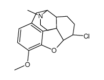 6α-Chloro-4,5α-epoxy-3-methoxy-17-methylmorphinan结构式