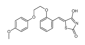 (5Z)-5-[[2-[2-(4-methoxyphenoxy)ethoxy]phenyl]methylidene]-1,3-thiazolidine-2,4-dione Structure