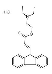 diethyl-[2-[(E)-3-(9H-fluoren-9-yl)prop-2-enoyl]oxyethyl]azanium,chloride结构式