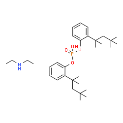 bis[(1,1,3,3-tetramethylbutyl)phenyl] hydrogen phosphate, compound with diethylamine (1:1) Structure