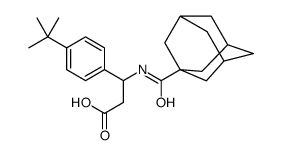 3-(adamantane-1-carbonylamino)-3-(4-tert-butylphenyl)propanoic acid结构式