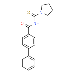 N-(1-pyrrolidinylcarbonothioyl)-4-biphenylcarboxamide结构式