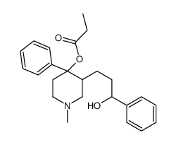 1-Methyl-3-(3-hydroxy-3-phenylpropyl)-4-phenyl-4-(propanoyloxy)piperidine结构式