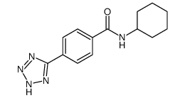 N-cyclohexyl-4-(2H-tetrazol-5-yl)benzamide结构式