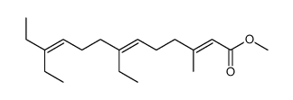 methyl 7,11-diethyl-3-methyltrideca-2,6,10-trienoate结构式