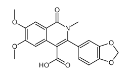6,7-dimethoxy-3-(3',4'-methylenedioxyphenyl)-4-carboxy-N-methyl-1(2H)-isoquinolone Structure