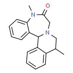 5,9,10,14b-Tetrahydro-5,10-dimethylisoquino[2,1-d][1,4]benzodiazepin-6(7H)-one Structure