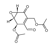 Acetic acid (1S,2R,6S)-4-acetoxymethyl-3-formyl-5-oxo-7-oxa-bicyclo[4.1.0]hept-3-en-2-yl ester结构式