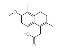 2-(6-methoxy-2,5-dimethyl-3,4-dihydronaphthalen-1-yl)acetic acid Structure