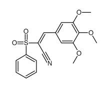 2-(benzenesulfonyl)-3-(3,4,5-trimethoxyphenyl)prop-2-enenitrile Structure