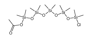 9-chloro-1,1,3,3,5,5,7,7,9,9-decamethylpentasiloxanyl acetate结构式
