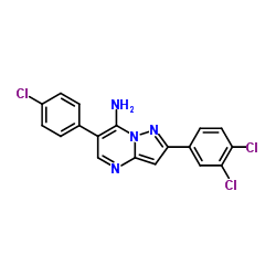 6-(4-Chlorophenyl)-2-(3,4-dichlorophenyl)pyrazolo[1,5-a]pyrimidin-7-amine Structure