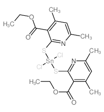 dichlorotin; 3-ethoxycarbonyl-4,6-dimethyl-pyridine-2-thiolate Structure