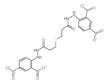 N'-(2,4-dinitrophenyl)-3-[3-[2-(2,4-dinitrophenyl)hydrazinyl]-3-oxopropyl]sulfanylpropanehydrazide Structure