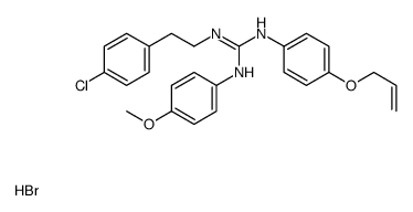 2-[2-(4-chlorophenyl)ethyl]-1-(4-methoxyphenyl)-3-(4-prop-2-enoxyphenyl)guanidine,hydrobromide结构式