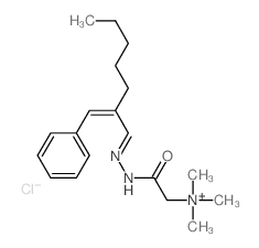 Ethanaminium, N,N,N-trimethyl-2-oxo-2-[2-[2-(phenylmethylene)heptylidene]hydrazinyl]-, chloride (1:1)结构式