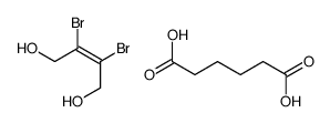 (E)-2,3-dibromobut-2-ene-1,4-diol,hexanedioic acid Structure