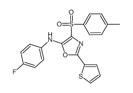 N-(4-fluorophenyl)-4-(4-methylphenyl)sulfonyl-2-thiophen-2-yl-1,3-oxazol-5-amine结构式